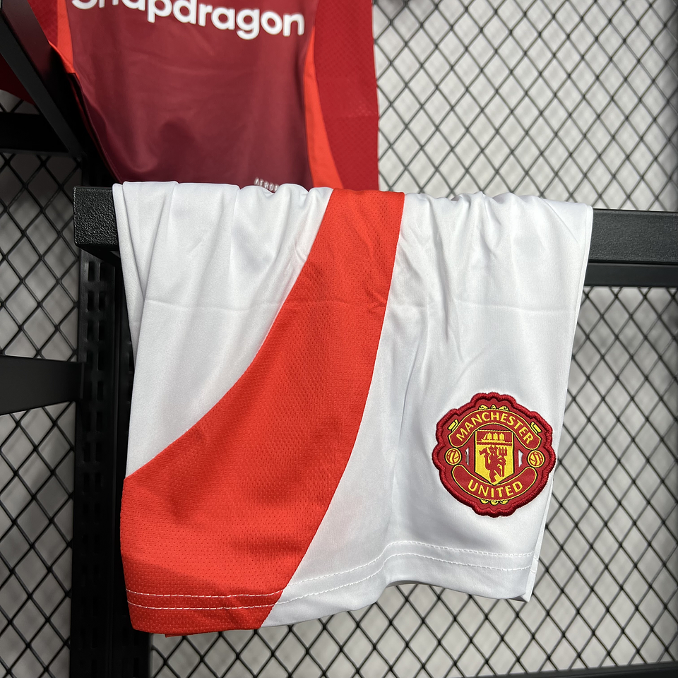 Manchester United Equipamento Principal 2024/25 Kit Criança 5