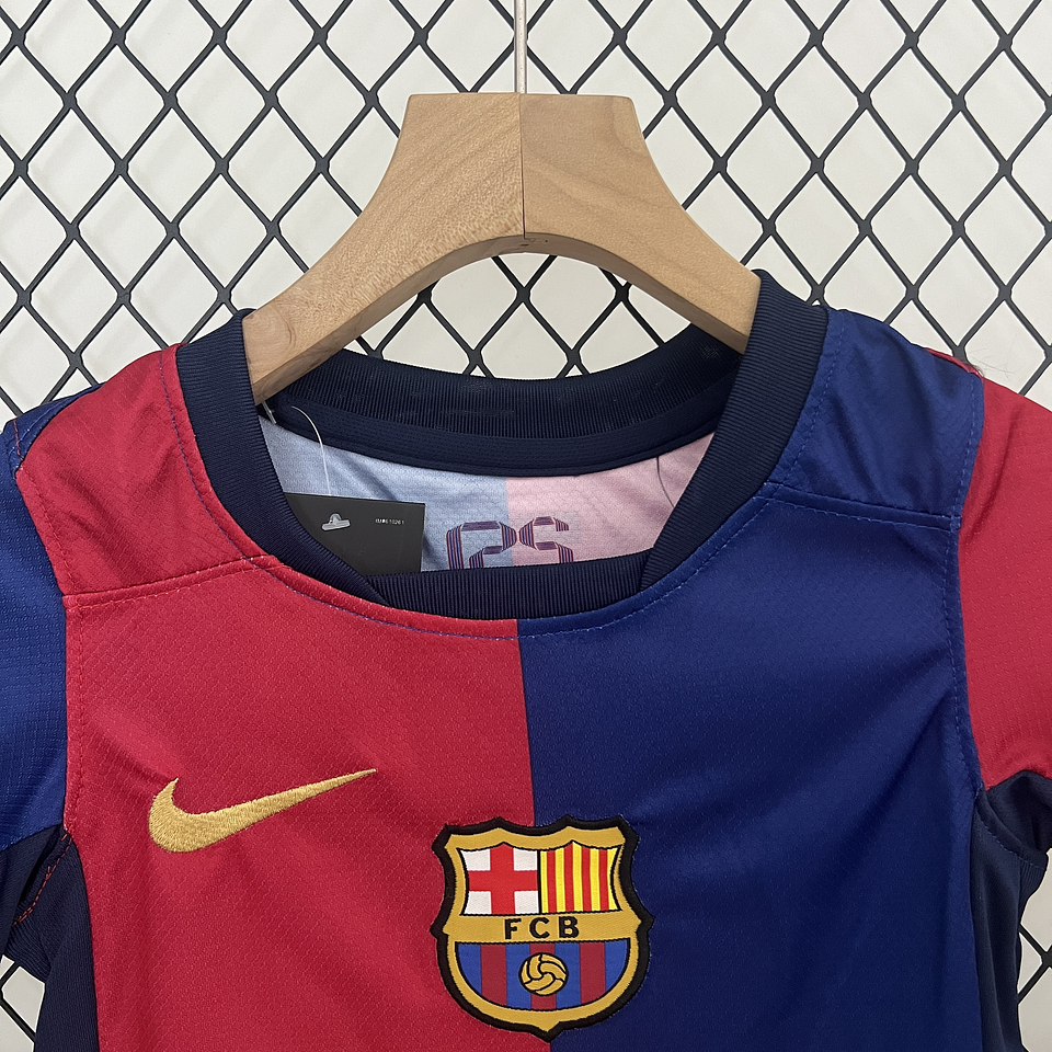 Barcelona Equipamento Principal 2024/25 Kit Criança 4