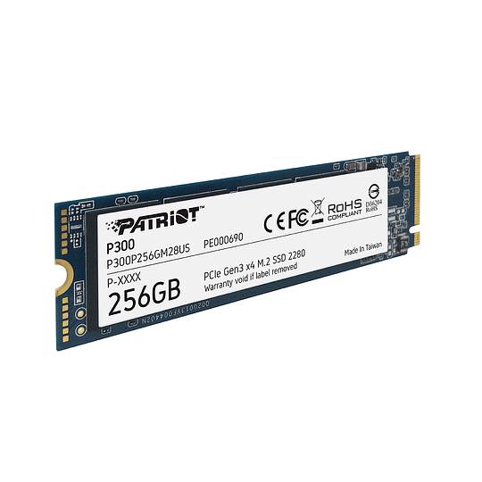 SSD Patriot P300 256 GB M.2 2280 PCIe Gen 3x4