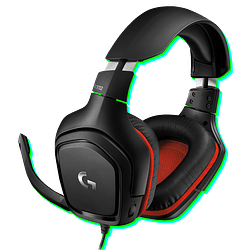 Audífonos Logitech Gaming G332 con micrófono, Black/Red