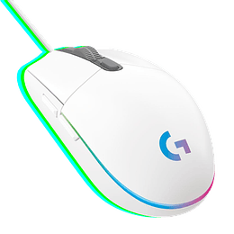 Mouse Gamer Logitech G203 RGB LIGHTSYNC, 6 botones programables, 8.000 DPI, White 