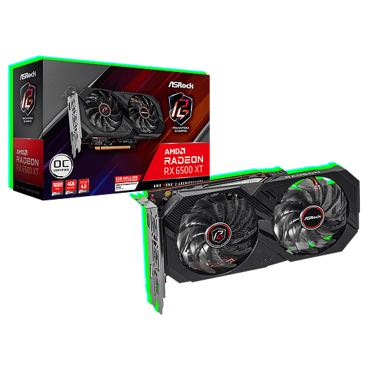 Tarjeta de video AMD Radeon RX 6500 XT Phantom Gaming D 4GB OC - Image 1