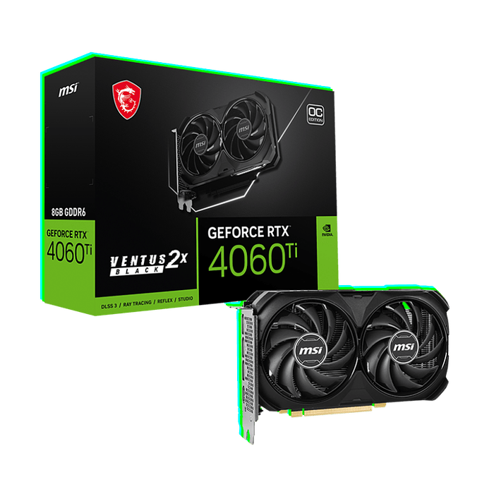 Tarjeta de Video GeForce RTX 4060 Ti VENTUS 2X BLACK 8G OC 1