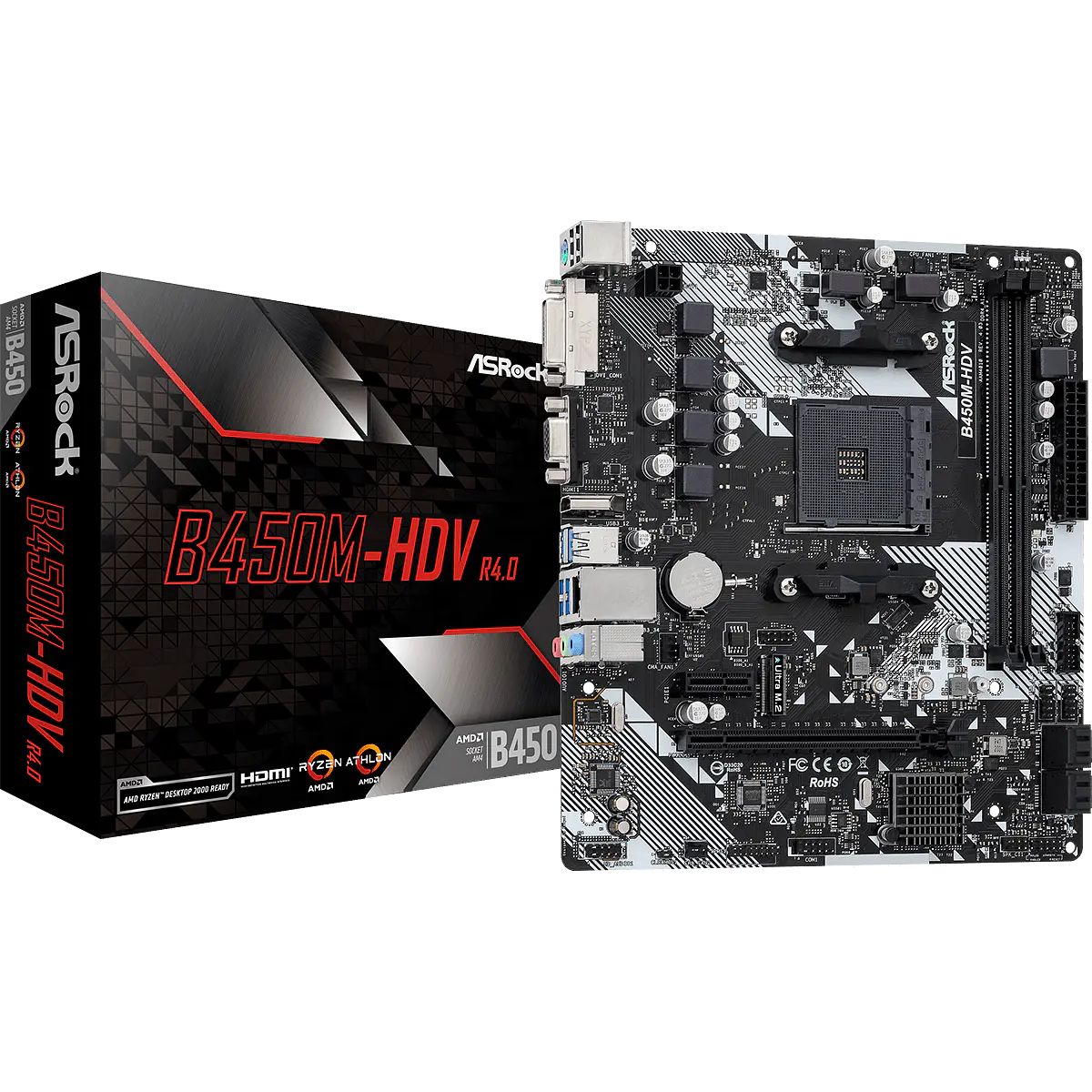 Ddr4 Hdmi Am4 R4.0 B450m-hdv Amd Asrock Motherboard 5500 5 Ryzen AMD + B450M-HDV ASRock CPU | sin Cuotas CPU
