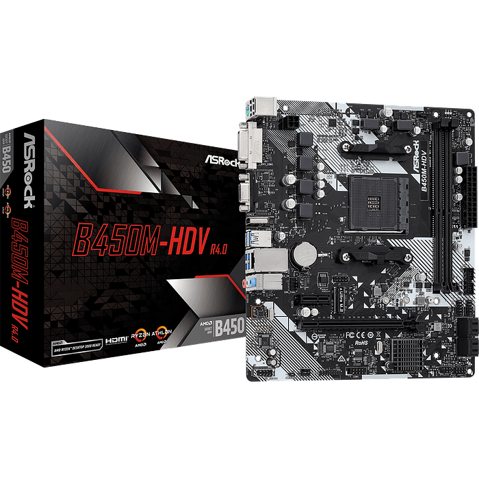 Placa Madre ASRock B450M-HDV R4.0 1