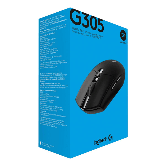 Mouse Logitech Inalambrico G305 Lightspeed Negro 3