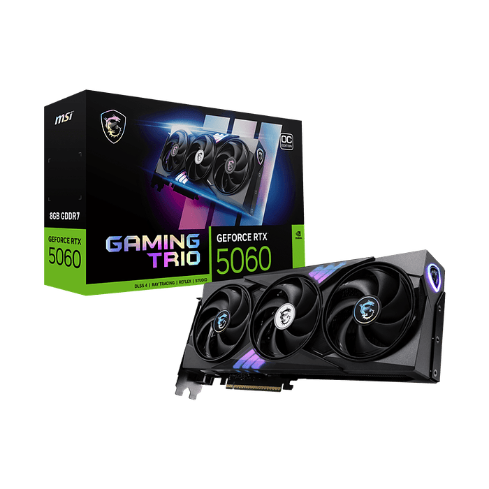Tarjeta de Video MSI GeForce RTX 5060 8G GAMING TRIO OC 1