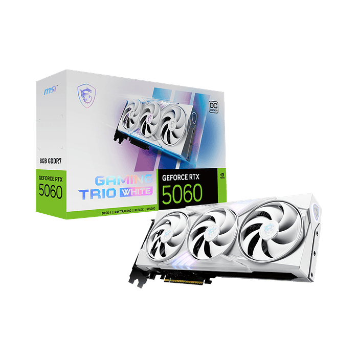Tarjeta de Video MSI GeForce RTX 5060 8G GAMING TRIO OC WHITE 1
