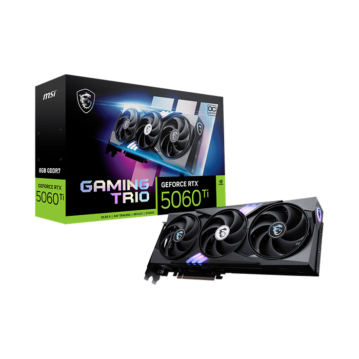 Tarjeta de Video MSI GeForce RTX 5060 Ti 8G GAMING TRIO OC 1