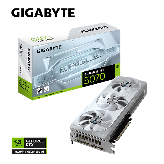 Tarjeta de Vídeo Gigabyte GeForce RTX 5070 EAGLE OC ICE SFF 12G 1