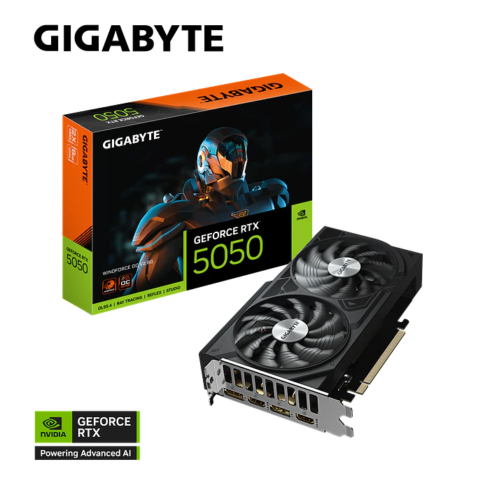 Tarjeta de Vídeo Gigabyte GeForce RTX 5050 WINDFORCE OC V2 8G 1