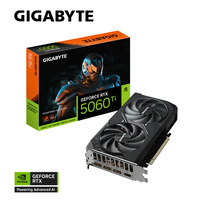 Tarjeta de Vídeo Gigabyte GeForce RTX 5060 Ti WINDFORCE MAX OC 8G 1