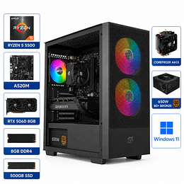 PC Gamer 5500 / RTX 5060 8G / 16gb Ram / A520M / 500 GBSSD