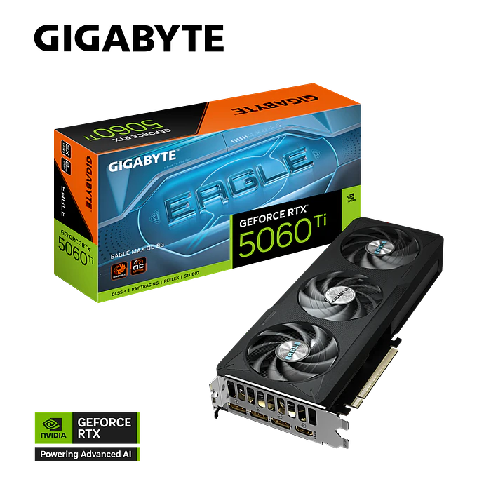 Tarjeta de Vídeo Gigabyte GeForce RTX 5060Ti EAGLE MAX OC 8G 1