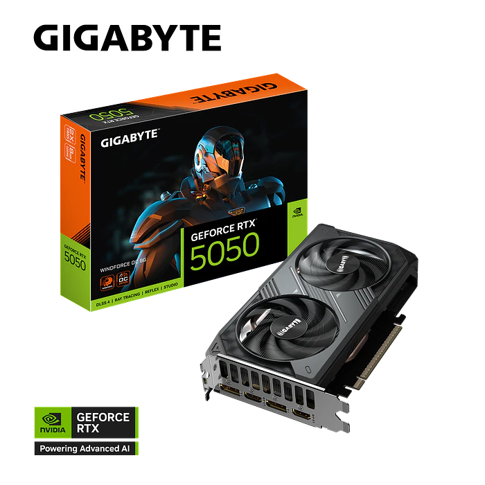 Tarjeta de Vídeo Gigabyte GeForce RTX 5050 WINDFORCE OC 8G 1