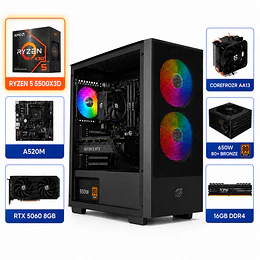 PC Gamer 5500X3D / RTX 5060 8G / 16gb Ram / A520M / 500 GBSSD