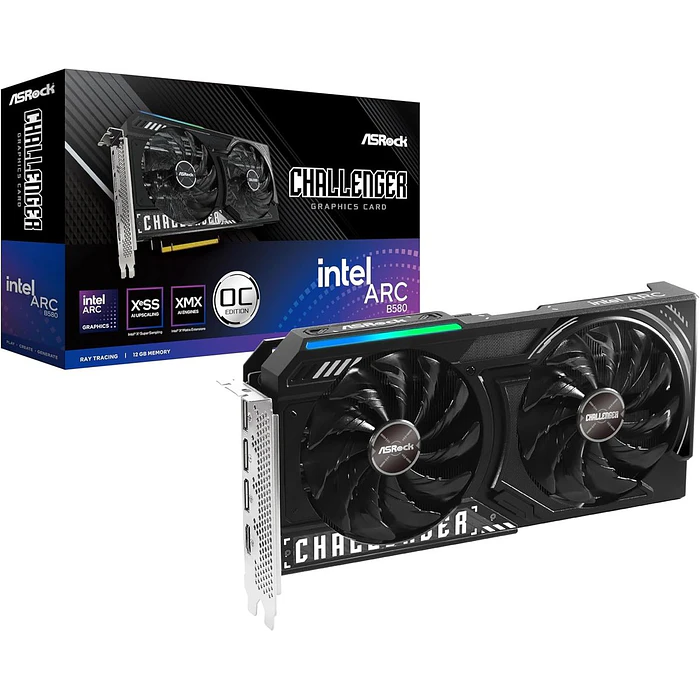 Tarjeta de Video ASRock Intel Arc B580 Challenger 12GB OC 1