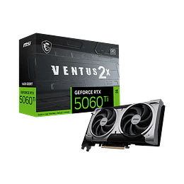 Tarjeta de Video MSI GeForce RTX 5060 Ti 16G VENTUS 2X OC BLACK PLUS