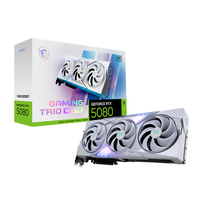 Tarjeta de Video MSI GeForce RTX 5080 16G Gaming Trio OC White 1