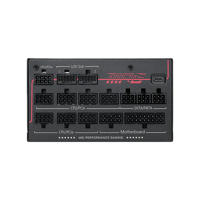 Fuente de Poder MSI MPG Ai1600TS PCIE5 2