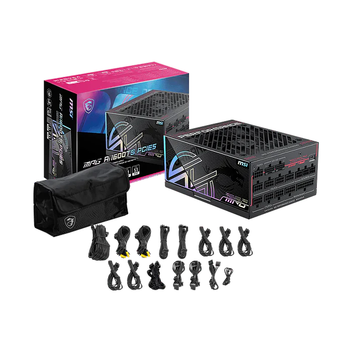 Fuente de Poder MSI MPG Ai1600TS PCIE5 4