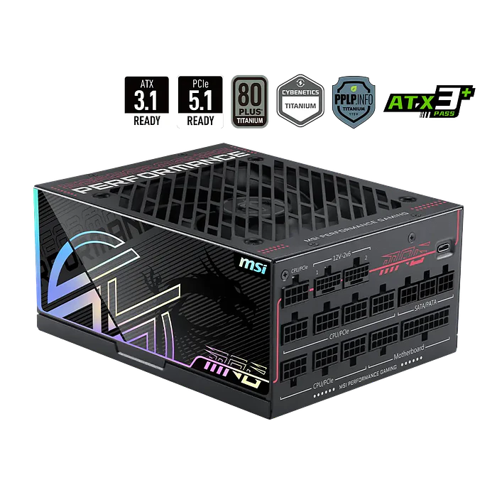 Fuente de Poder MSI MPG Ai1600TS PCIE5 5