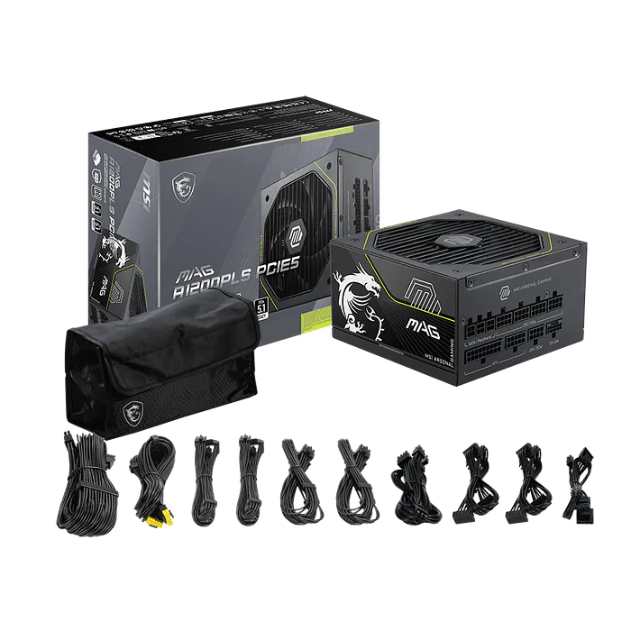 Fuente de Poder MSI MAG A1200PLS PCIE5 4