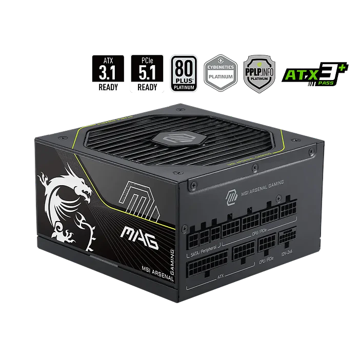 Fuente de Poder MSI MAG A1200PLS PCIE5 5