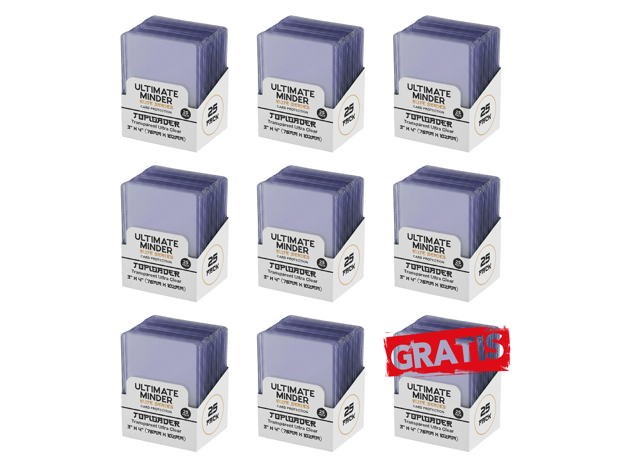 9 Clear Toploader Protector de Cartas - Pack de 25 unidades 1