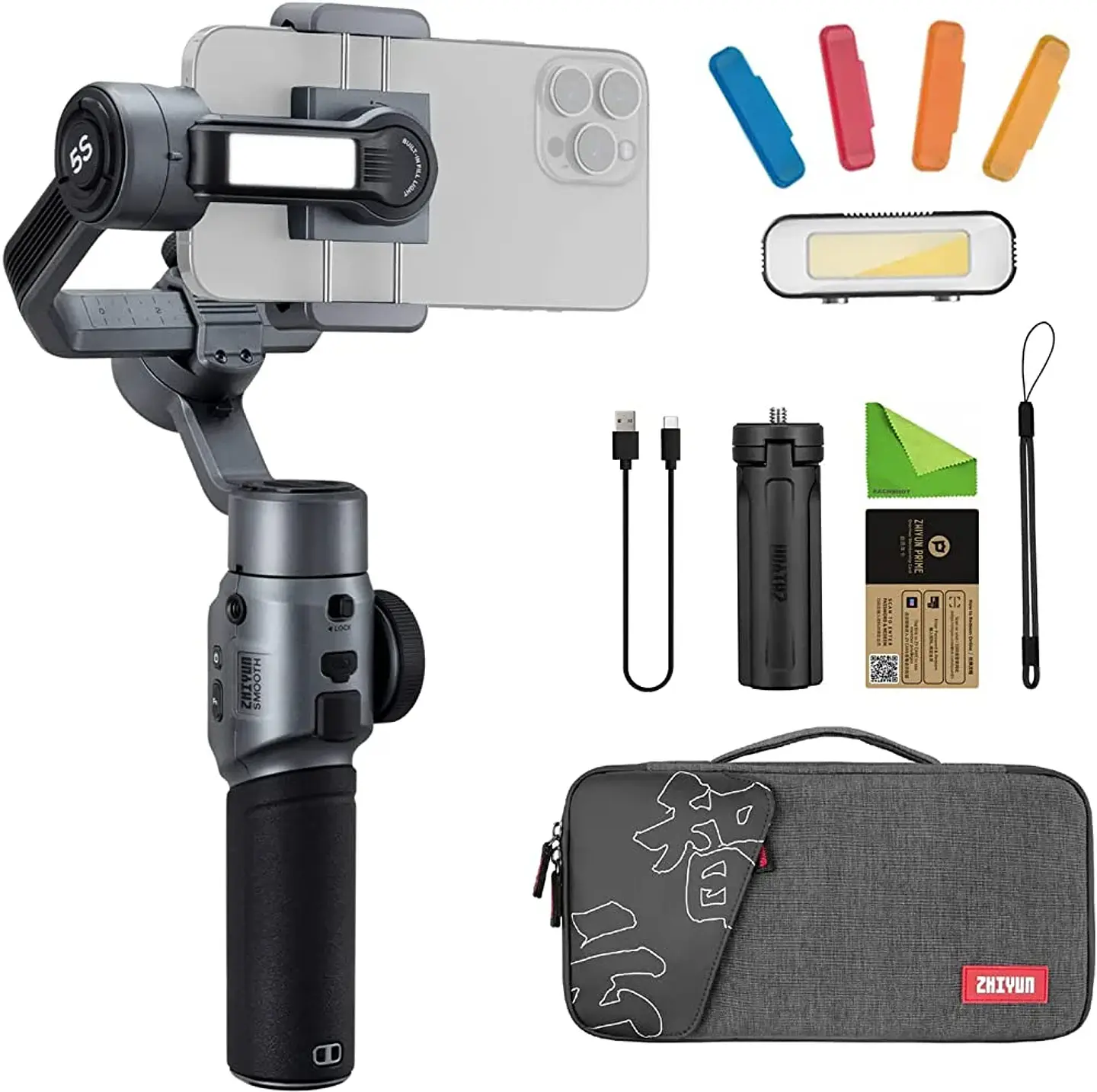 Estabilizador Zhiyun Smooth 5S para celular unidad y combo 2