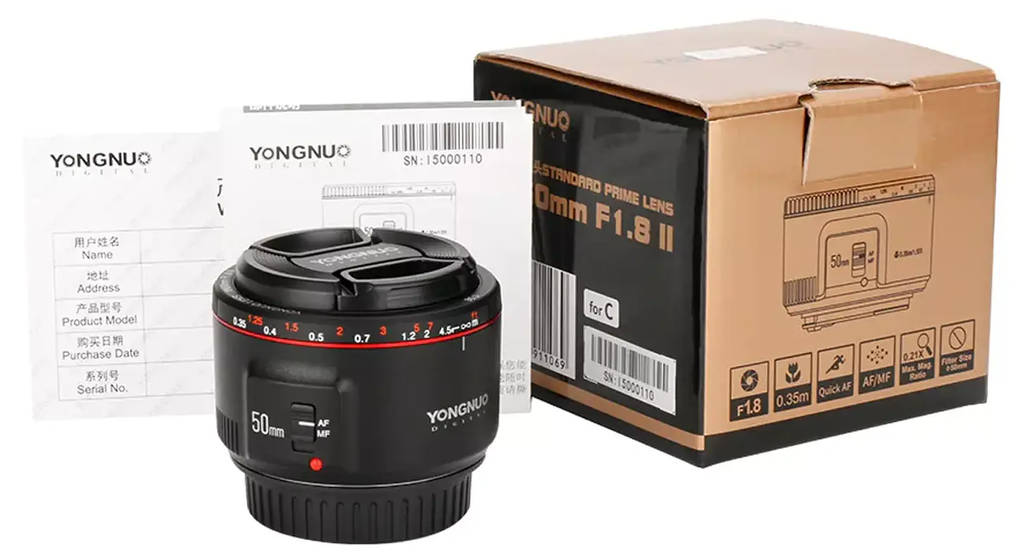 Lente Yongnuo YN 50mm f1.8 II para Canon 1