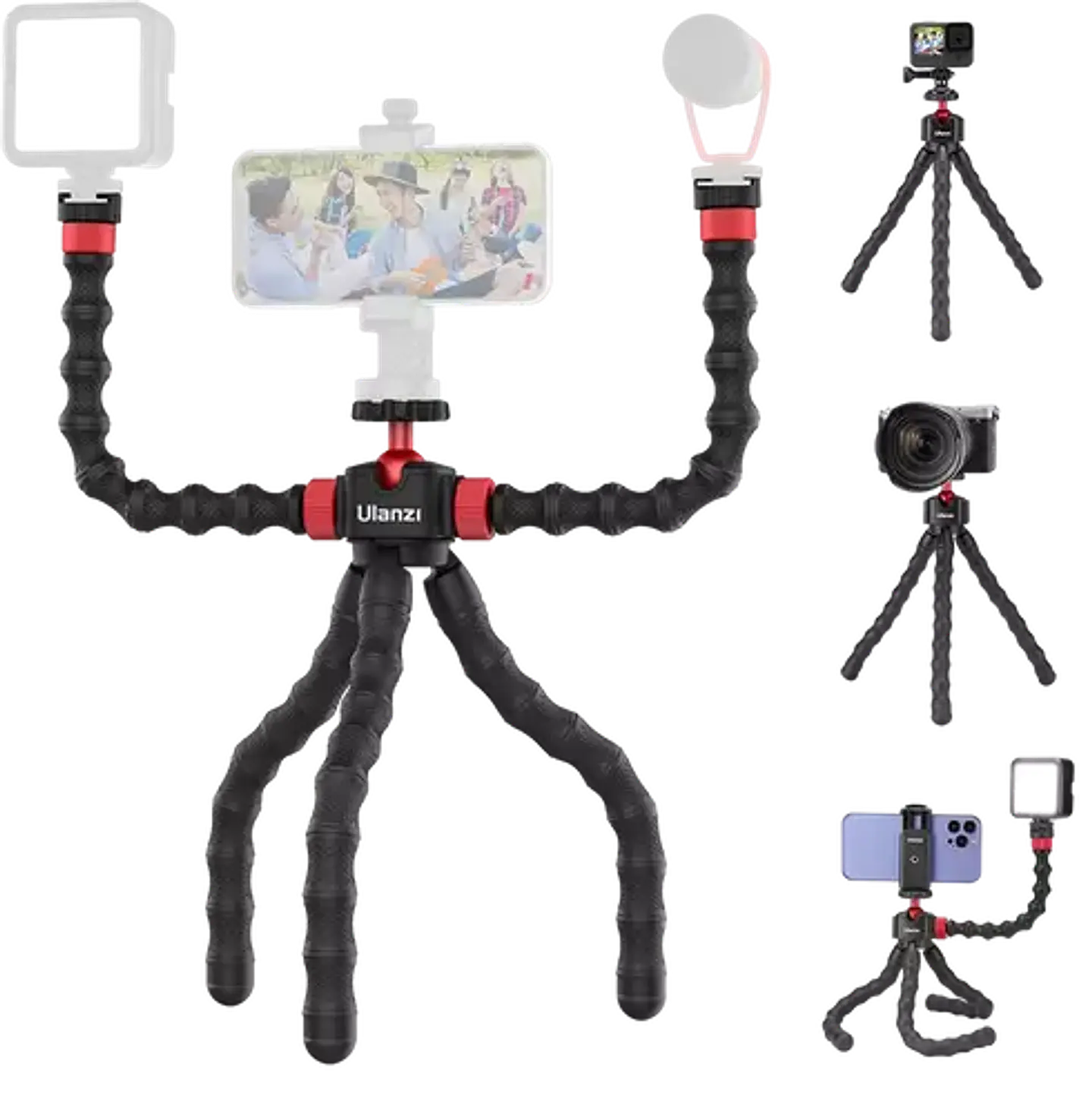 Trípode flexible Pulpo Ulanzi MT 52 para Insta360 Gopro Cámaras 1