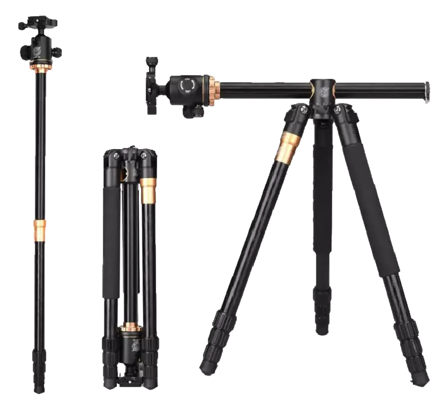 Trípode Cenital 360° 1.50mt QZSD Q999H Ball Head 2 en 1 1