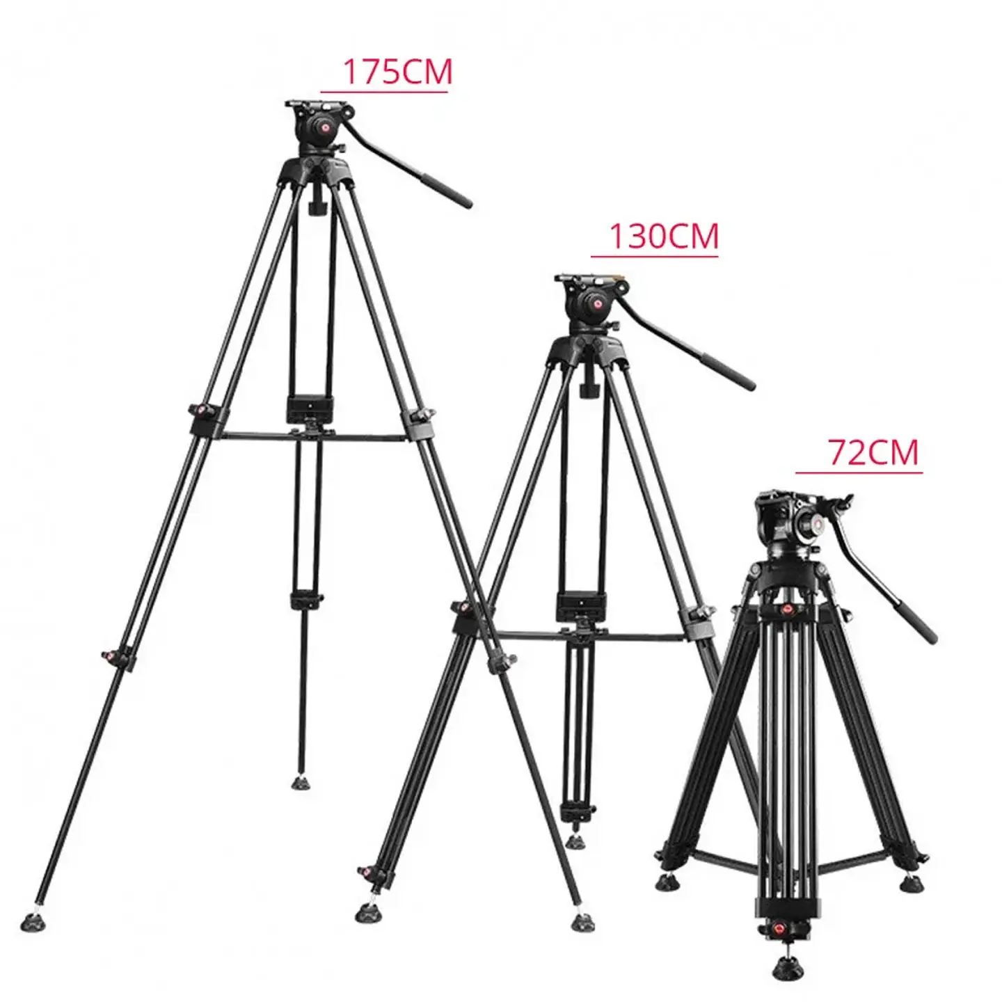 Trípode de Estudio Heavy Duty 1.80mt 360° soporta 10kg 1