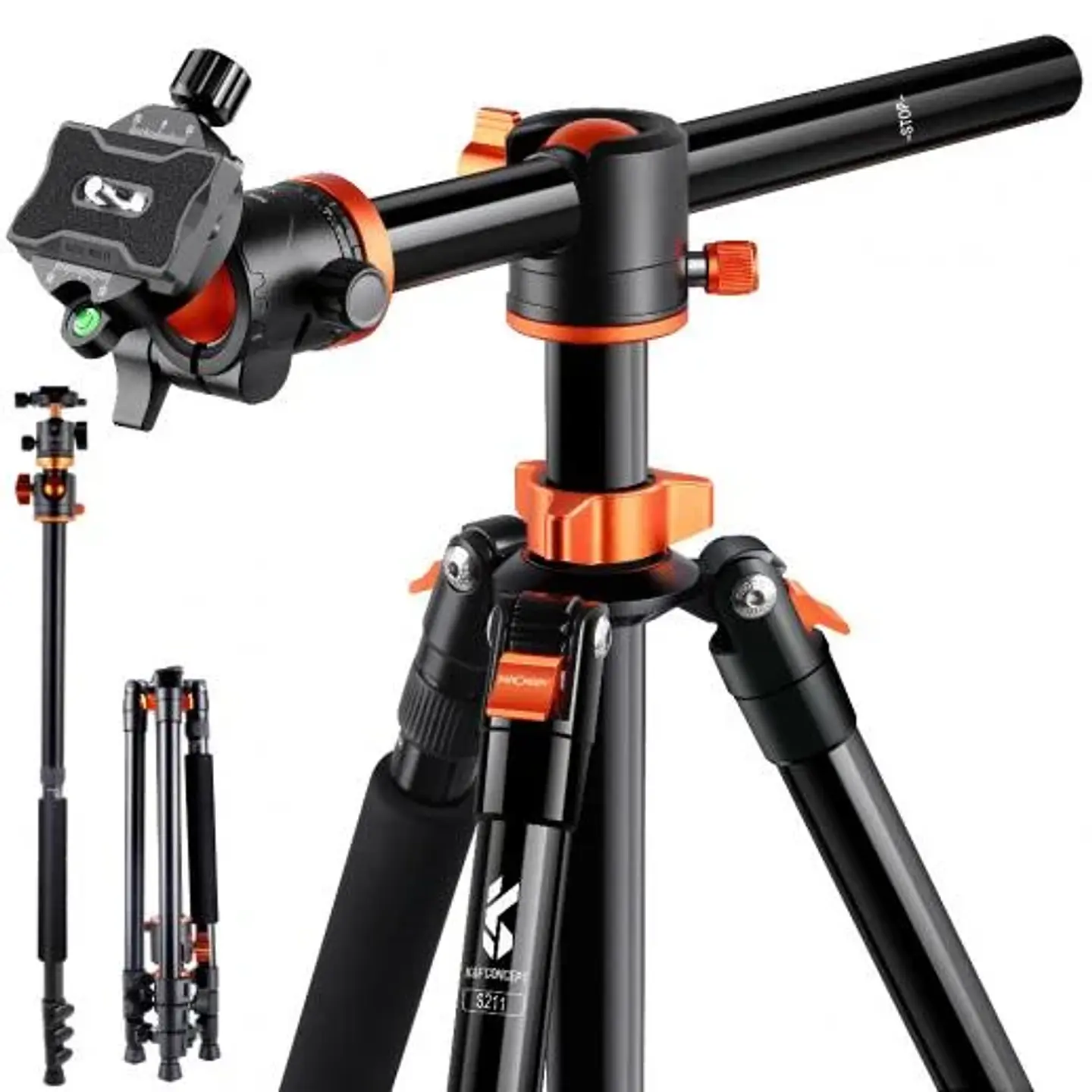 Trípode Cenital K&F Concept 360° SA254T1 1.85mt hasta 10kg 1