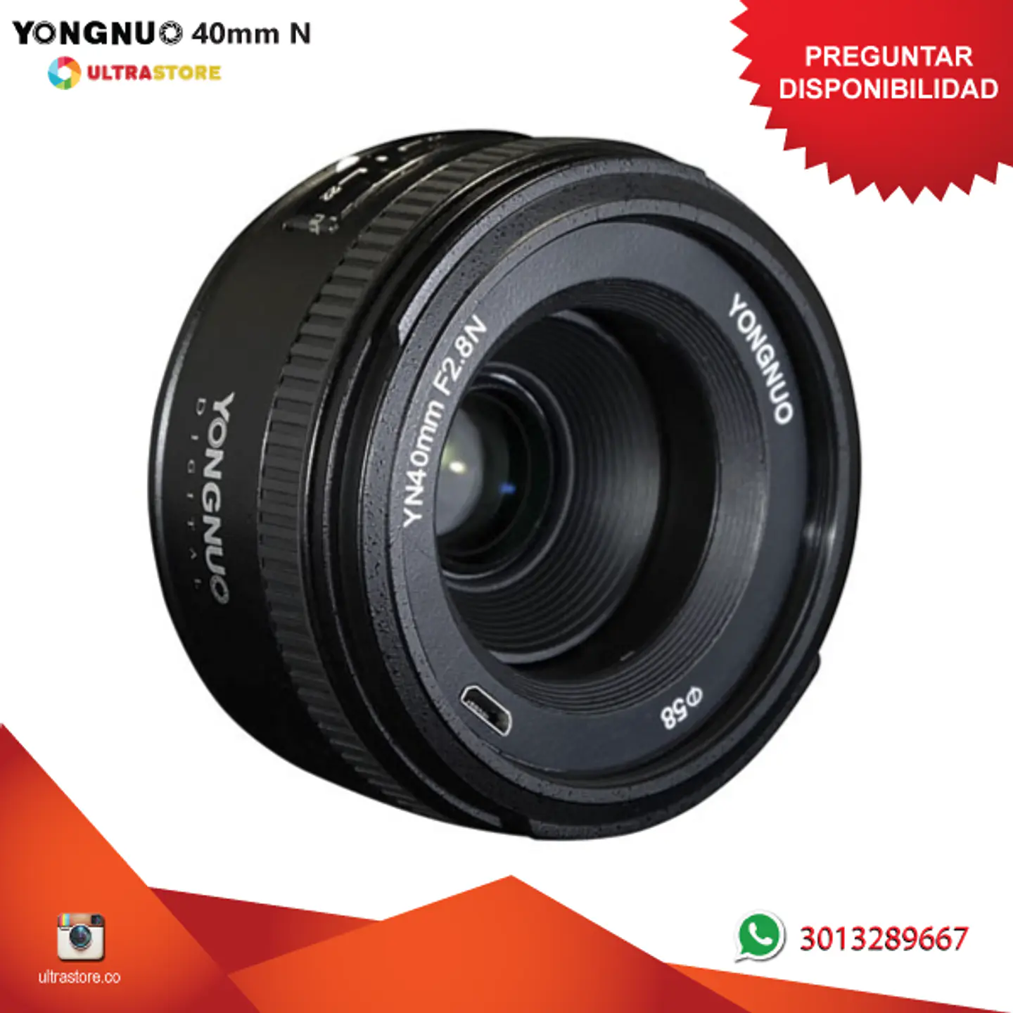 Yongnuo YN 40mm F2.8 para Nikon DX FX 1