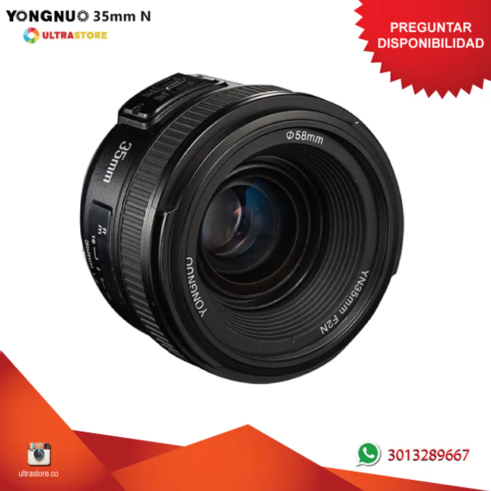 Yongnuo YN 35mm f2 para Nikon F DX FX 1