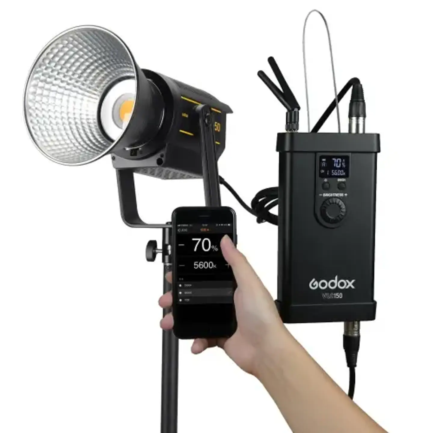Cabezal Luz Led Godox VL150 5600k con Control Remoto 150W 1