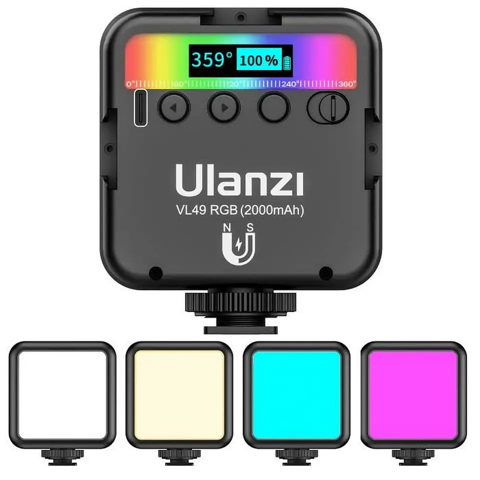 Luz Led Mini Ulanzi VL-49 RGB PRO Multicolor Recargable hasta 9000k 2