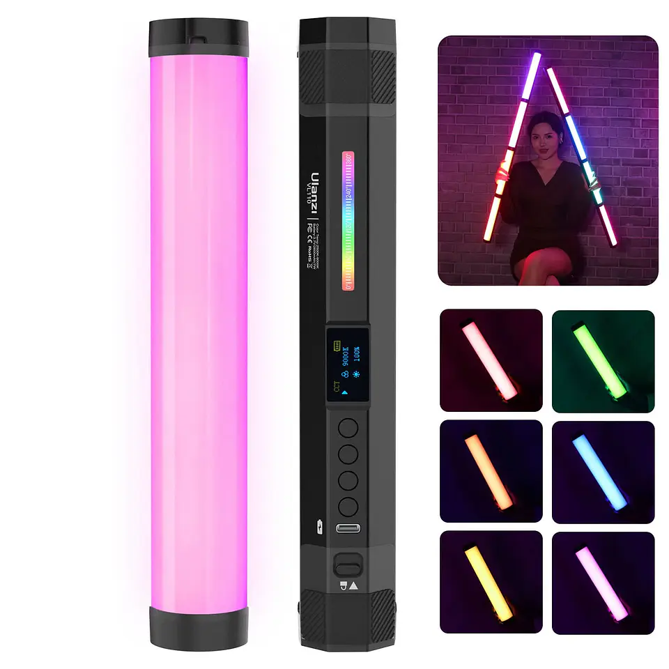 Barra Luz Tubo Led Ulanzi VL110 RGB 24cm 9000k Magnética 1