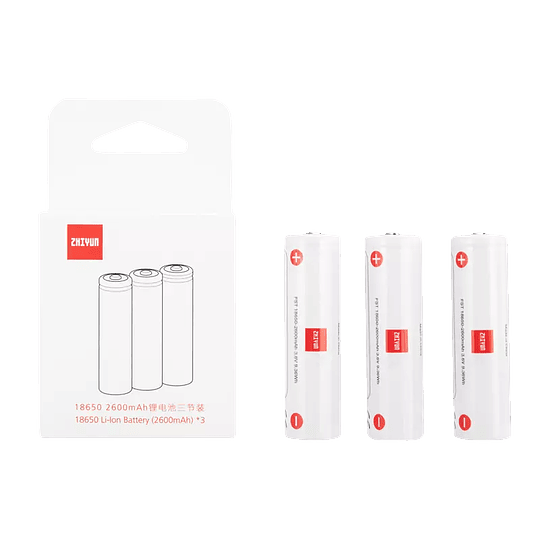 Kit de 3 Baterías Zhiyun Recargables 18650 para Weebill Crane 2 y 3
