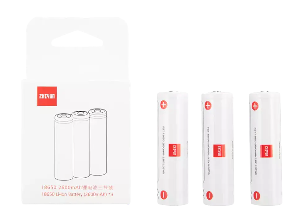 Kit de 3 Baterías Zhiyun Recargables 18650 para Weebill Crane 2 y 3 2