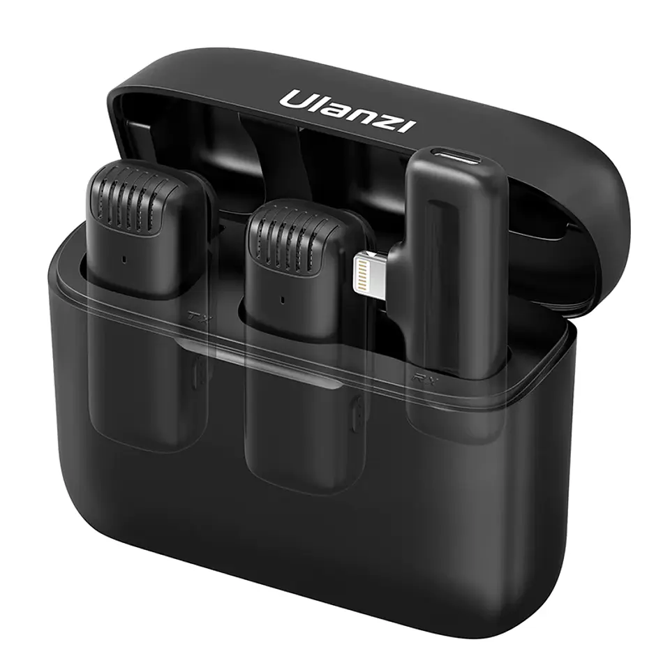 Micrófono Inalámbrico Ulanzi J12 Lightning para Iphone con estuche de Carga 2