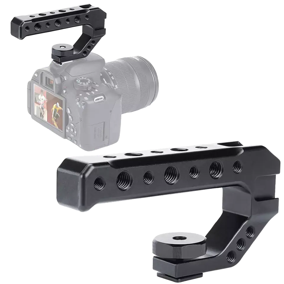 Soporte Grip de Agarre Universal Superior 3 Adaptadores para Luz Micrófono 1