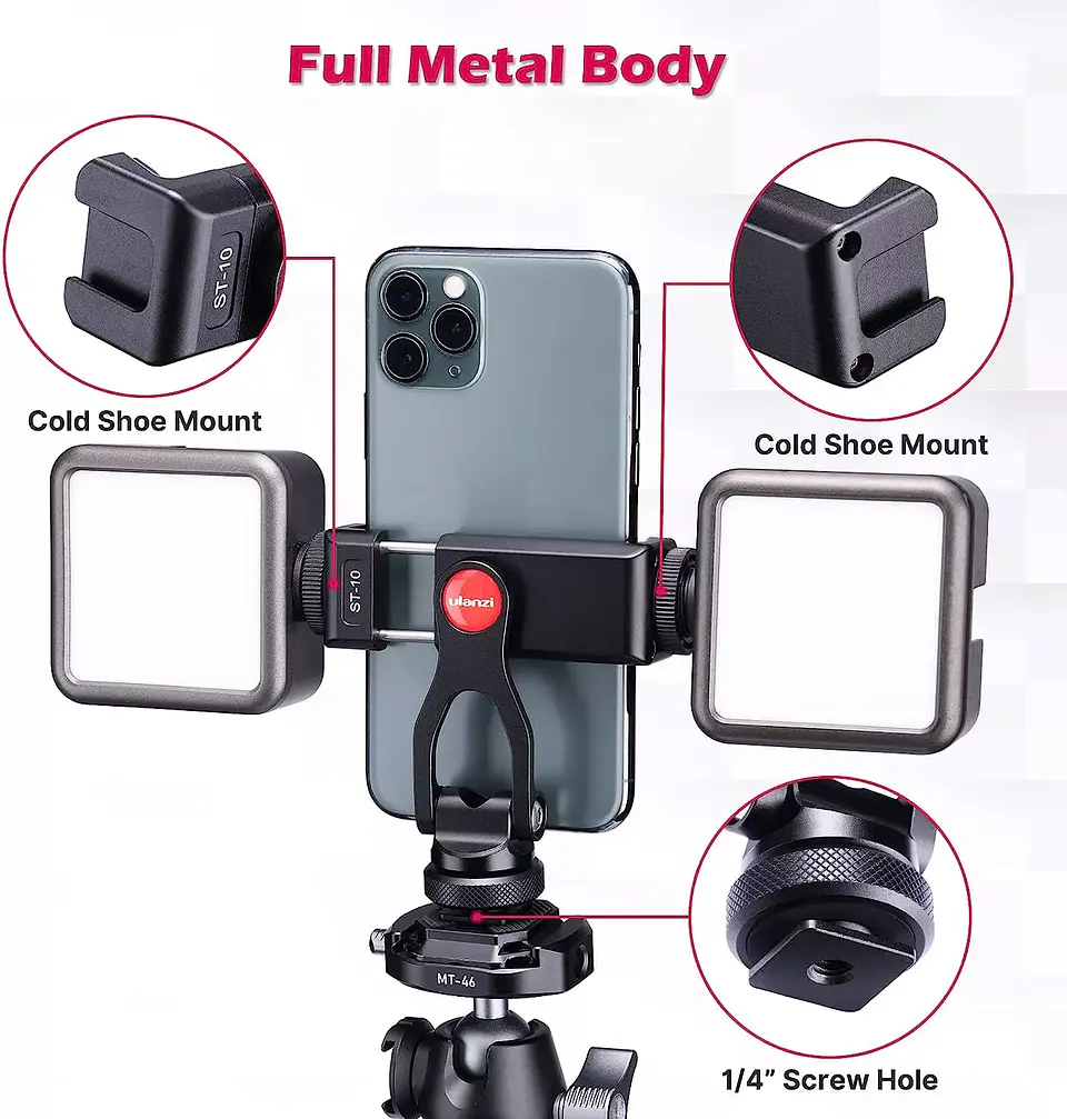 Soporte Ulanzi ST-10 Multifunción para Celular con Doble Zapata 2