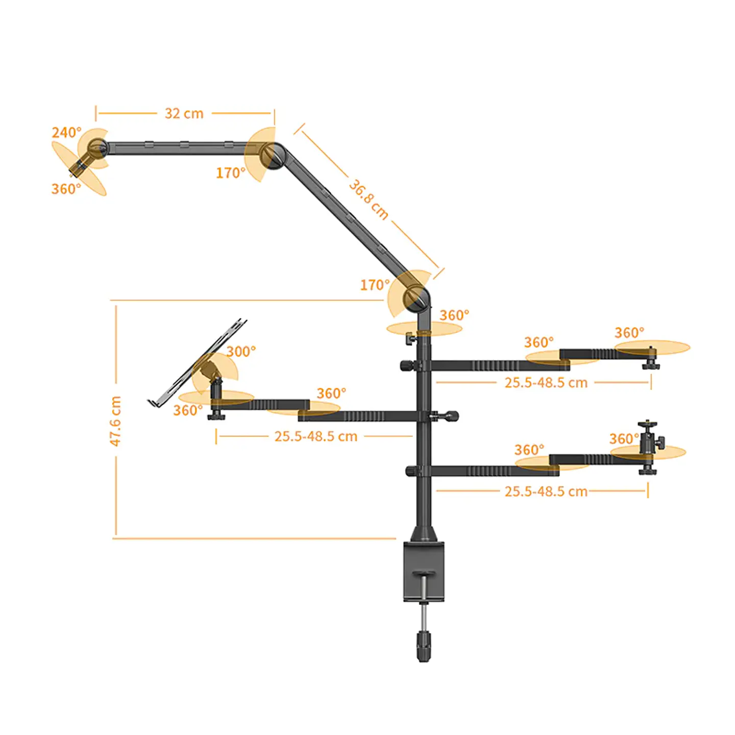 Soporte de Mesa Articulado Mutiple Ulanzi Vijim LS21 4