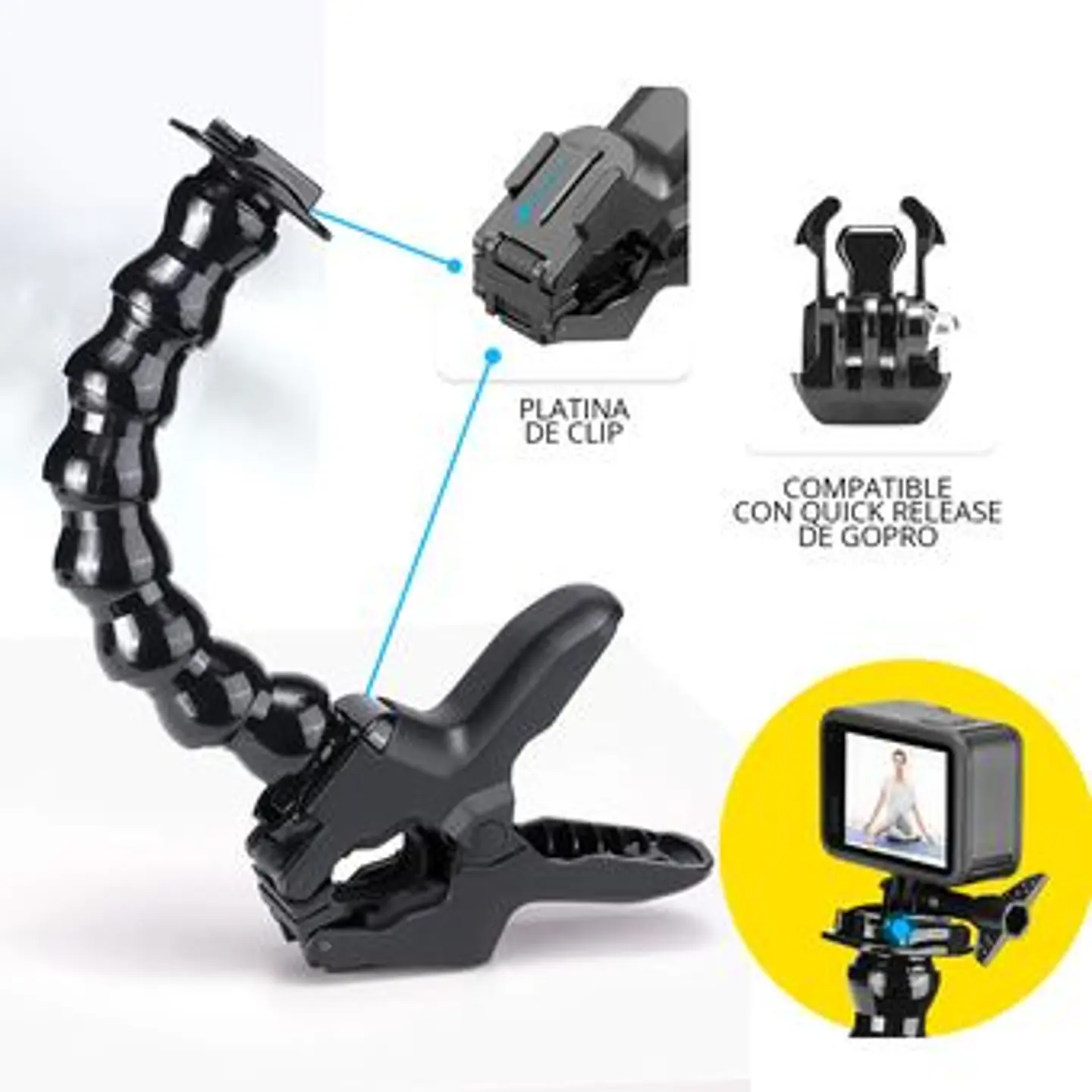 Soporte Brazo Flexible Ulanzi MP-4 para Insta360 Gopro y celular 2