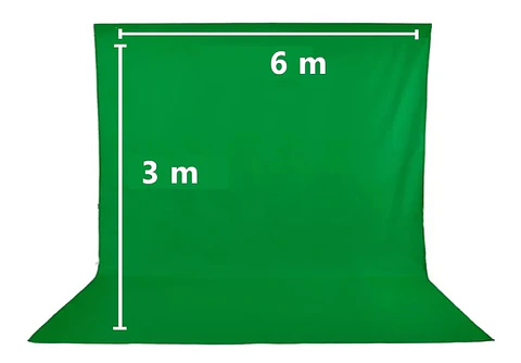 Fondo Telón de Estudio Fotográfico Chromakey 3m x 6m Verde Blanco o Negro