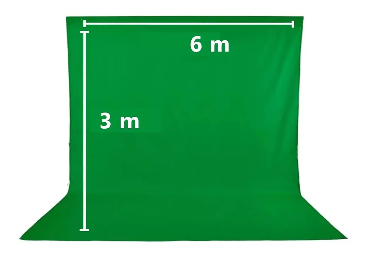 Fondo Telón de Estudio Fotográfico Chromakey 3m x 6m Verde Blanco o Negro 1