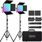 Juego de 2 luces Estudio Profesional GVM 1200D RGB Bicolor 5600k - Miniatura 1